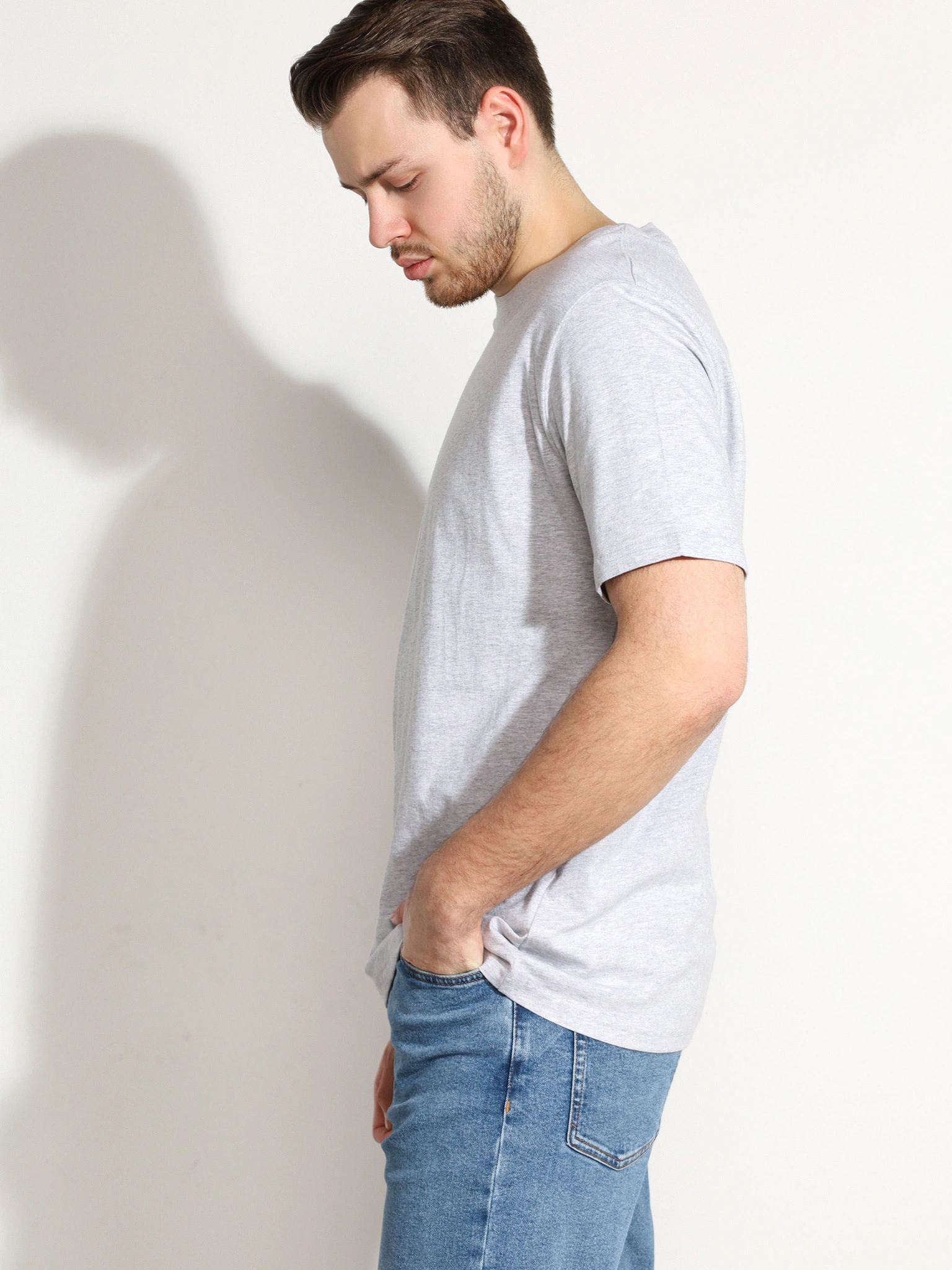 Футболка серого цвета из хлопка